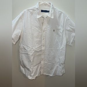 Mens 2XL Ralph Lauren polo button down - white